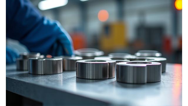 완성된 단조 부품을 최종 검사하고 포장하는 모습